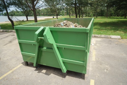 Community members participating in a local clean-up event